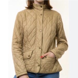 Barbour Quilted Beige Utility Jacket